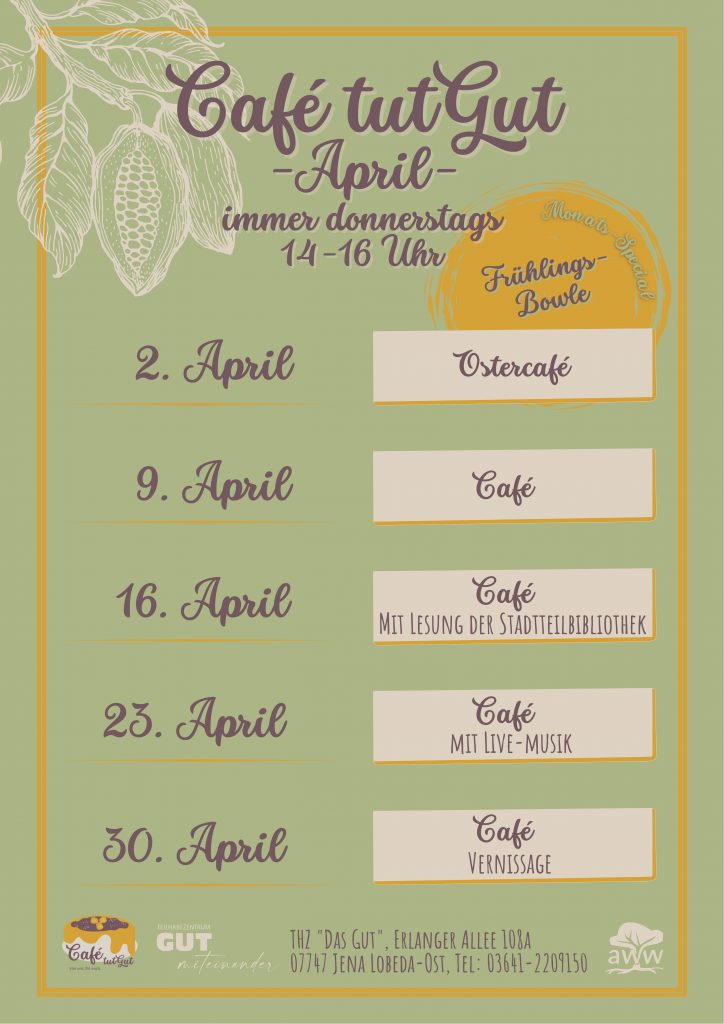 Monatskalender vom Café tutGut